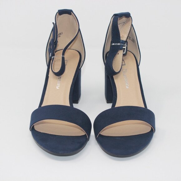 New Women's Size 6 Blue Faux Suede "Jody" Shoes Open Toe Sandals Chinese Laundry - Picture 4 of 8